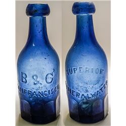 B & G Mineral Water Bottle, San Francisco