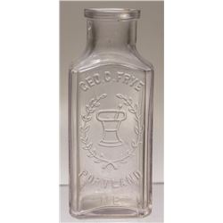 Geo. C. Frye Drug Store Bottle, Portland, Maine