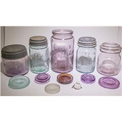 Five Canning Jars