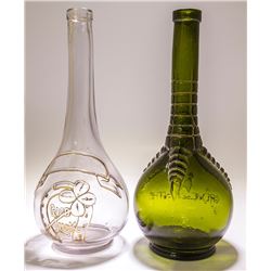 2 Figural Liquor Bottles