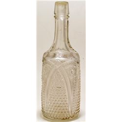 Pressed Glass Decanter/Backbar Bottle