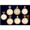 Image 1 : 7 Vintage Elgin Men's Pocket Watches