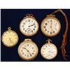 Image 1 : Five Vintage Elgin Pocket Watches