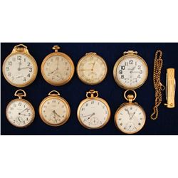 8 Vintage Men's Pocket Watches