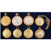 Image 1 : Eight Vintage Gold Pocket Watches