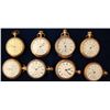 Image 1 : Eight Vintage Gold Pocket Watches