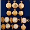 Image 1 : Six Vintage Gold Pocket Watches