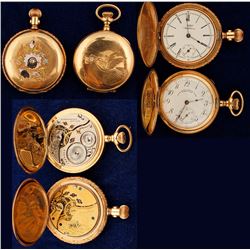 Two Gold Ladies Pocket Watches