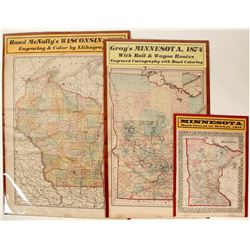 Maps of  Minnesota and Wisconsin