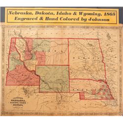 Map of Nebraska, Dakota, Idaho & Wyoming