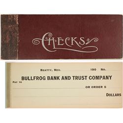 Unused Bullfrog Bank & Trust Co. Checkbook