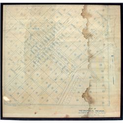 Metropolis, Nevada Blue Print Plat Map