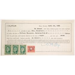 George Wingfield Promissory Note, 1920