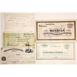 Virginia City & Gold Hill Ephemera (Wells Fargo, Mining, Banking)