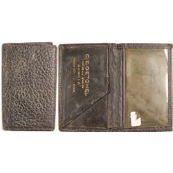 Virginia City, NV Leather Business Card Holder