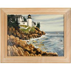 Bass Head Harbor Light House Painting