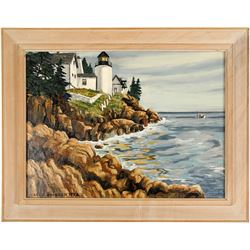 Bass Head Harbor Light House Painting