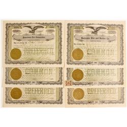 Six Tire Company Stock Certificates