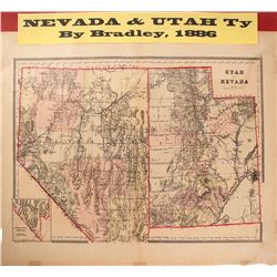 Map of Nevada & Utah Territories
