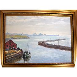 Oil Painting of Gaspe Peninsula, Quebec, Canada