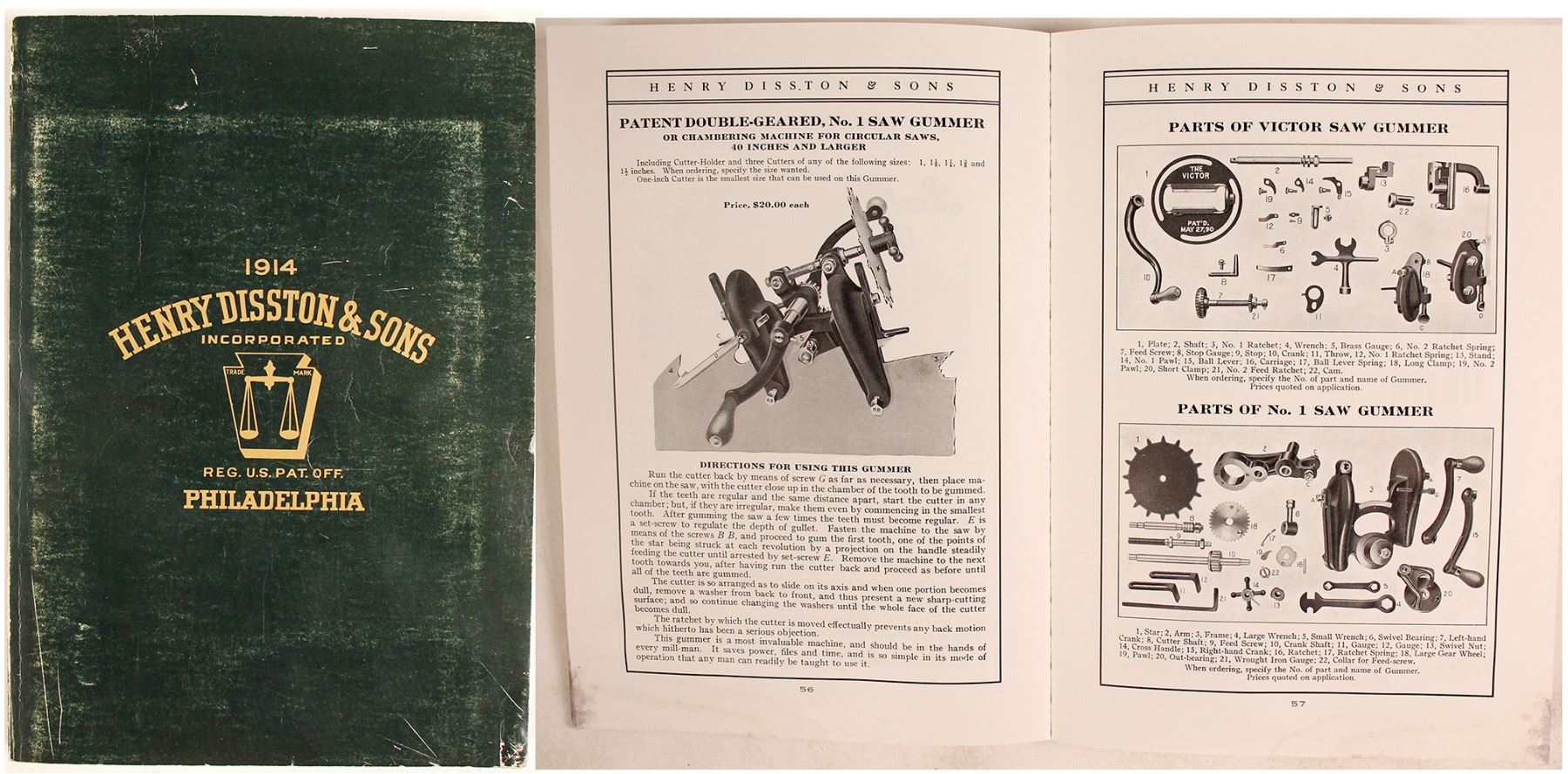 Henry Disston & Sons 1914 saw catalog