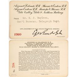 Arizona and Colorado Railroad Pass