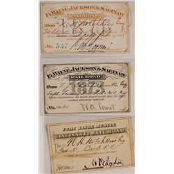 Three Ft. Wayne Railroad Passes