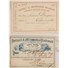 Image 1 : Detroit & Milwaukee Railroad Passes (1874 & 1876)
