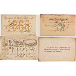 Dayton & Union Railroad Passes (1866 & 1867)