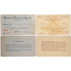Two Early Pennsylvania Railroad Passes