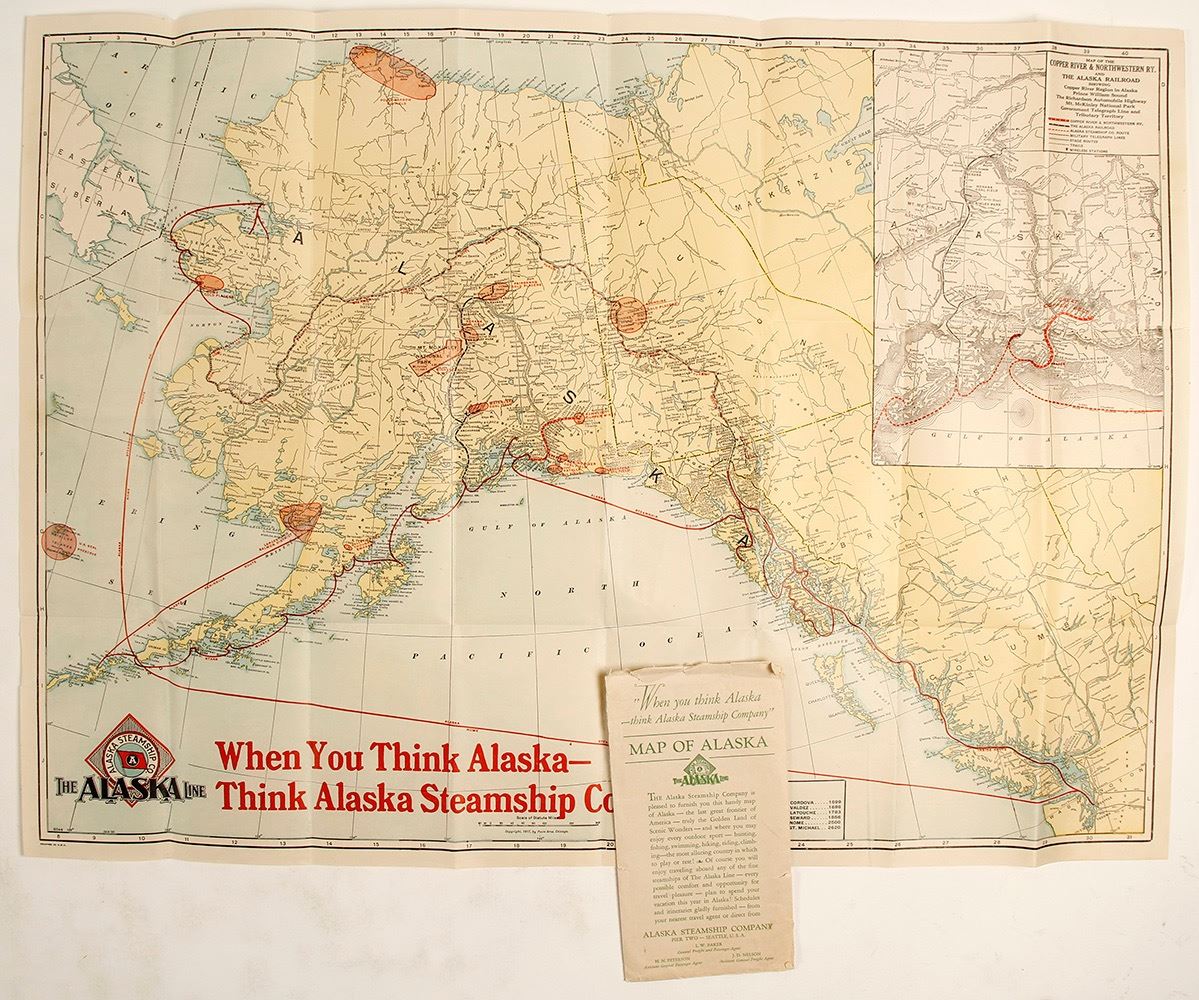 Alaska Map of Copper River Railway and Alaska Railroad