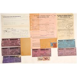 Colorado Railroad Tickets & Ephemera