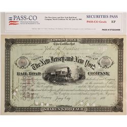 New Jersey & New York Railroad Co. Stock Certificate