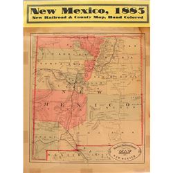 Map of New Mexico (New Railroad & County Map)