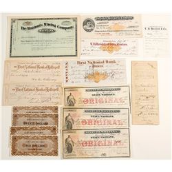 Montana Ephemera (Scrip, Checks, Etc.)