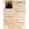 Image 1 : Montana Paper: Cabinet Card, Gold Dust Receipt, Pool Hall License, Stagecoach Letters and Envelopes