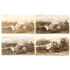 Image 1 : 4 Buildings on Fire Postcards