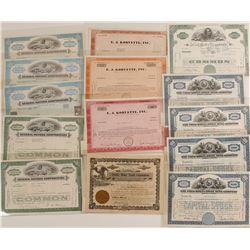 Automobile Company Stock Certificate Collection