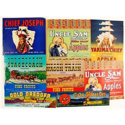 Western Theme Colorful Fruit Labels