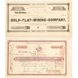 Two Grass Valley Stock Certificates