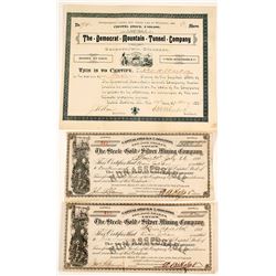 Colorado Mining Stock Certificates (3)