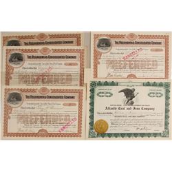 U.S. Coal Mining Stock Certificates