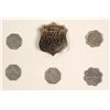 Image 1 : 4 California Tokens and a San Francisco Driver Badge