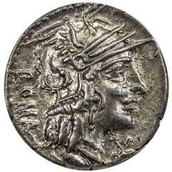 ROMAN REPUBLIC: M. Calidius, Q. Caecilius Metellus & Cn. Fulvius, 117/116 BC, AR denarius, Rome. ICG
