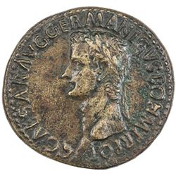 ROMAN EMPIRE: Caligula, 37-41 AD, AE sestertius (25.41g), Rome. F