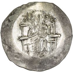 KINGDOM OF NICAEA: Theodore I, Comnenus-Lascaris, 1208-1222, AR trachy (4.34g), Magnesia mint. EF