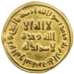 UMAYYAD: 'Abd al-Malik, 685-705, AV dinar (4.23g), NM (Dimashq), AH79. VF