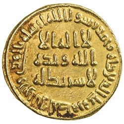 UMAYYAD: al-Walid I, 705-715, AV dinar (4.26g), NM (Dimashq), AH87. EF