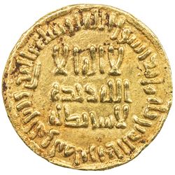 UMAYYAD: Sulayman, 715-717, AV dinar (4.27g), NM (Dimashq), AH98. EF