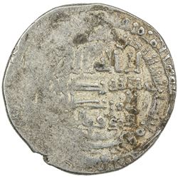 ABBASID: al-Mu'tamid, 870-892, AR dirham (3.68g), uncertain mint, AH26(5). VF